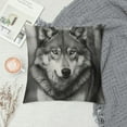 thumbnail image 2 of COMIO  Wolf Pillow Wolf Throw Pillow Cover Wolf Pillow Case Cushion Animals Art Wolf Throw Pillow Covers, Grey Blue, 2 of 5