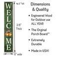 thumbnail image 3 of My Word! Welcome w/Holiday Bells Christmas Porch Board Welcome Sign & Porch Leaner for Front Porch Deck Patio or Wall - Indoor Outdoor Farmhouse Rustic Vertical Home Decor 8"x46.5", 3 of 5
