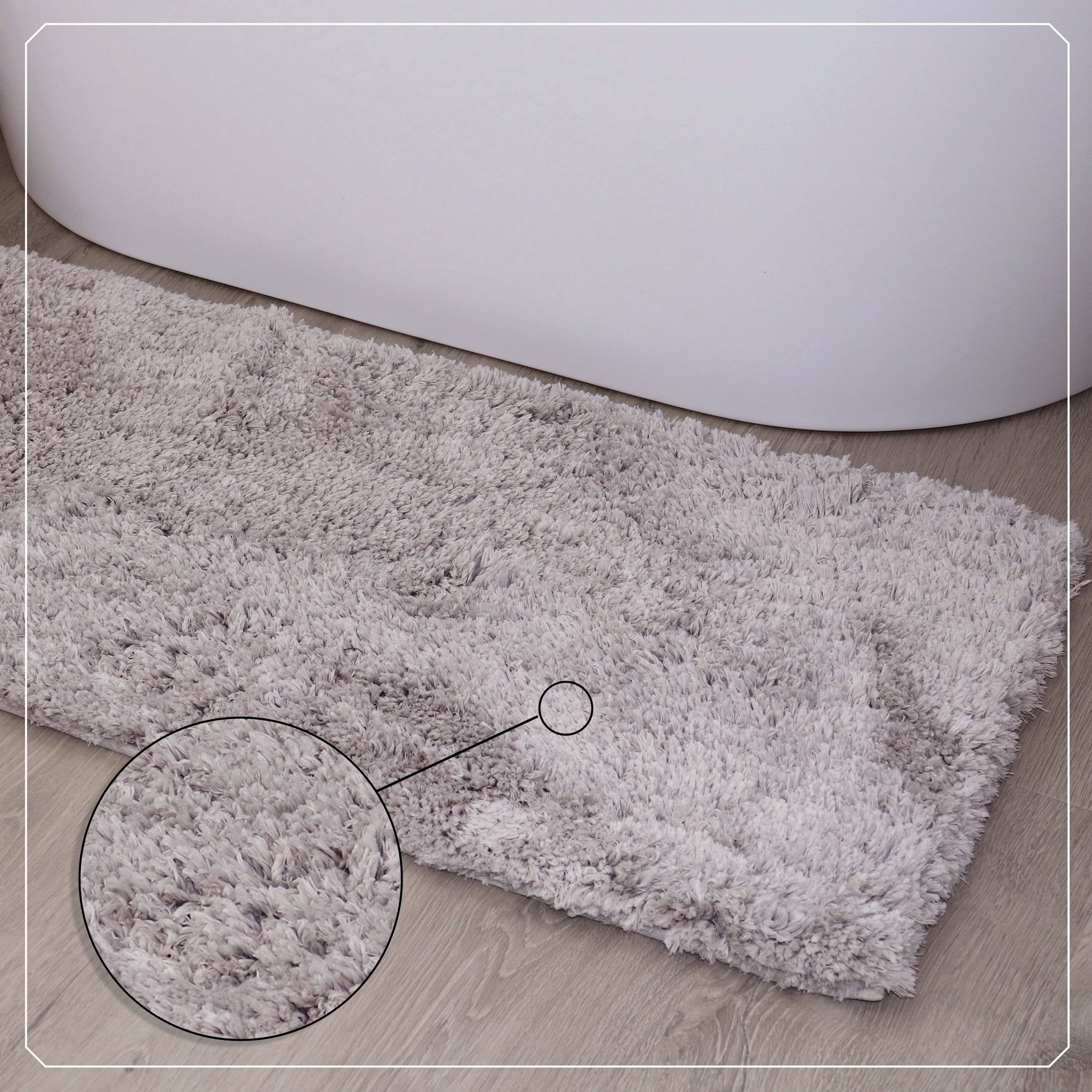 Essential 2-Piece Bathroom Contour and Toilet Lid Cover Set, Plush Microfiber Contour Rug and Non-Slip Toilet Lid Cover, Ultra Absorbent, Quick-Dry, Machine Washable, Grey