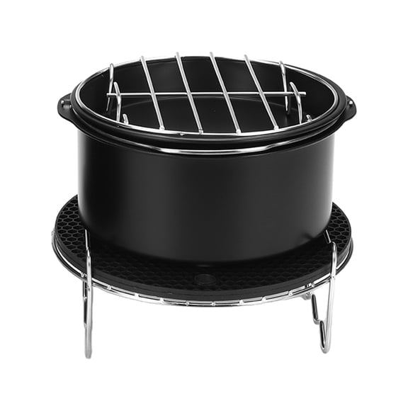Esquirla fryer Accessories Fit All 3.2 QT-5.8 QT Power Deeper Hot fryer with 6 Inch Cake Barrel, Pan, Cupcake Pan, Oven , Skewer