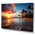 thumbnail image 2 of Designart "Beach Photo Sunset Charm XIV" Nautical & Beach Canvas Print, 2 of 5