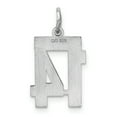 thumbnail image 3 of Sterling Silver Polished Number 14 Charm Pendant, 3 of 4