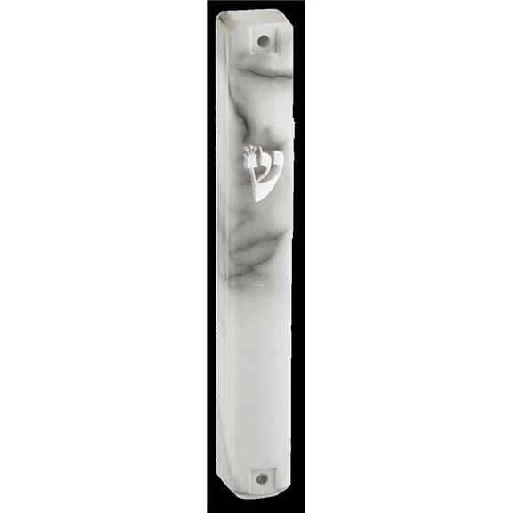 Art Judaica 23654 12 cm Plastic Mezuzah Cover, Gray Marble