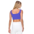 thumbnail image 3 of Women’s Ribbed Cropped Tank Top - Deep Scoop -Very Periwinkle, ML, 3 of 5