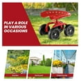 thumbnail image 4 of Garden Seat with Wheels, Heavy-Duty Utility Stool Cart with Adjustable 11"-16" Height & 360° Rotatable, Rolling Garden Cart with Seat for Lawn Planting, Yard Work, Patio Gardening (Red), 4 of 6