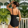 thumbnail image 5 of CLOISE Women's Swimwear One Piece Suits Plus Size Swimwear Full Coverage Swimsuits Solid Bathing Suit Lace Vacation Beachwear, 5 of 7