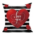 thumbnail image 1 of Fiudx Ofertas Del Día Funda De Almohada De Lino Para El Día De San Valentín, Cojín Para Sofá Estampado, Decoración Del Hogar, 45X45Cm, 1 of 2
