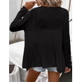 thumbnail image 2 of Women's 2025 Plus Size Cardigan Open Front Lightweight Comfort Long Sleeve Draped Cover Up, 2 of 4