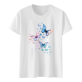 thumbnail image 3 of Cozyfort Oversized Tshirts for Women Gradient Butterfly Art Women's Short-Sleeve Crewneck T-Shirt Summer Shirts for Women Short Sleeve Blouses, 3 of 4