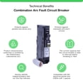 thumbnail image 2 of Disyuntor Square D QO120CAFI QO 20A Arc Fault 120V, 2 of 5