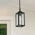thumbnail image 5 of SAFAVIEH Clemens LED Matte Black Metal Pendant Light with Clear Shade, 5 of 6