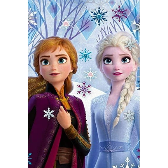5D Elsa and Anna Diamond Painting Kits for Adults DIY Frozen Rhinestone Embroidery Set Paint with Diamonds Art by Number Kits Cross Stitch Home Wall Craft Decoration 12X16 inch