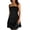 Black, variant on Yunliwuli Women Summer Solid Color Dress, Low-Cut Sling Sleeveless High Waist A-Line One Piece Garment