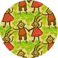 thumbnail image 1 of Ahgly Company Machine Washable Indoor Round Transitional Dark Bisque Brown Area Rugs, 6' Round, 1 of 7