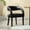 Leather-Black, variant on Dayalane Modern Upholstered Dining Chairs Set of 4, Sherpa Barrel Accent Chairs with Open Back and Arms, Comfy Kitchen & Dining Room Chairs with Wood Legs for Living Room/Bedroom,White