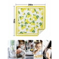 thumbnail image 4 of Yellow Lemon Cloth Napkins Set of 6 Reusable Dinner Napkins, Summer Watercolor Fruits Leaf Cocktail Napkin Washable Table Napkins for Wedding/Holiday Party/Baby Shower 20"x20", 4 of 7