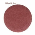 thumbnail image 1 of 10 Pcs Feuilles de Sable en Forme Ronde 5 Pouces/125mm 40-2000Grit pour Polissage de Papier de Verre 80Grit, 1 of 10