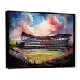 thumbnail image 2 of Designart "modern Baseball Stadium III" Architecture Floater Framed Canvas Wall Art, 2 of 7