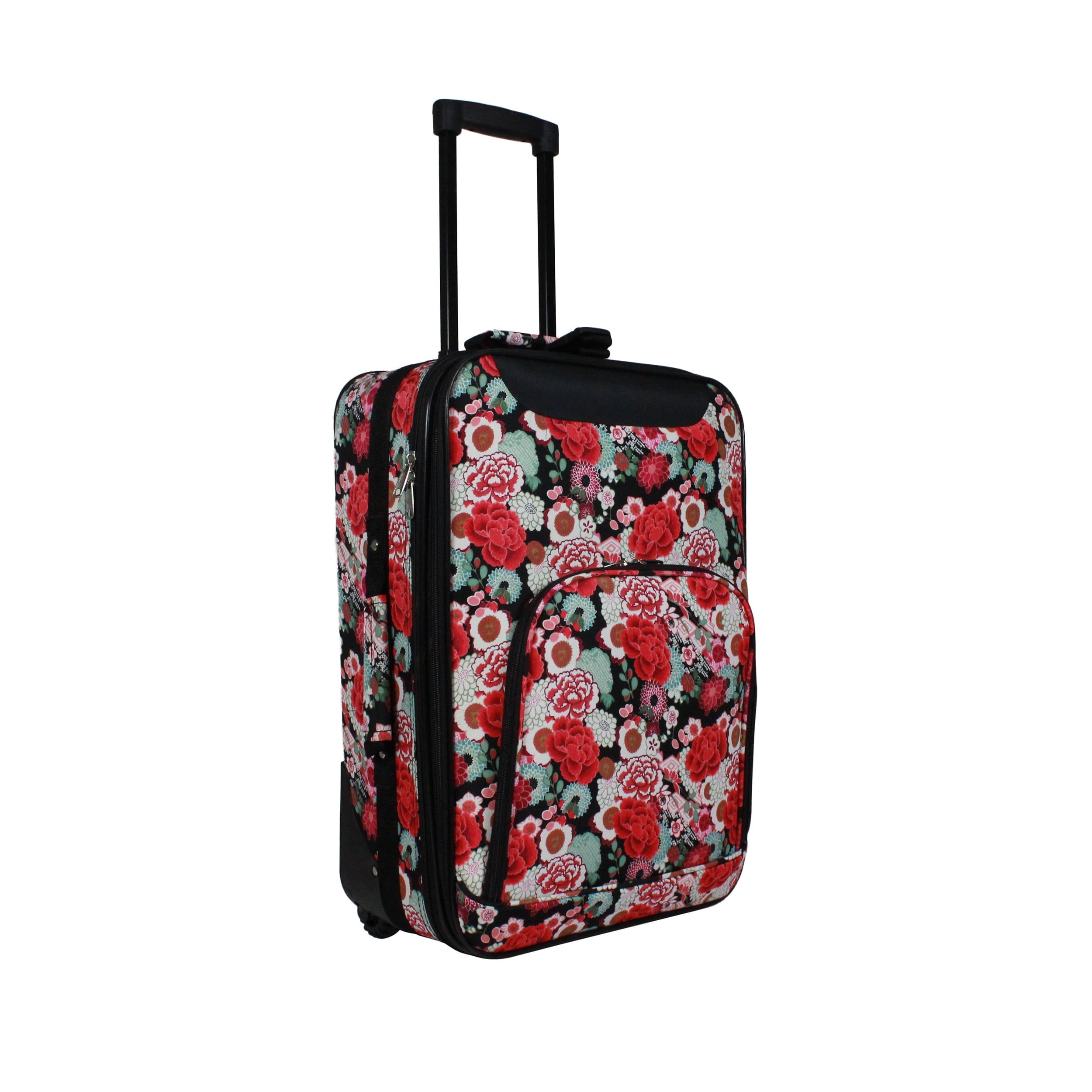 Floral 21in. Lightweight CarryOn Rolling Suitcase