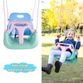thumbnail image 7 of IFOYO 3-in-1 Kids Swing Seat, Secure Swing Seat with High Back and T-Bar Detachable for Playground Outdoor, Loaded up to 120kg for 3-10 Years Kids, Light Green, 7 of 7