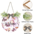 thumbnail image 2 of Coolnut Welcome Sign Hanging Plaque Sign Watercolor Flowers Porch Wall Front Door Garden Home Welcome Hanging Sign, 12x12 in Home Decor, 2 of 7