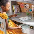 thumbnail image 4 of Guidecraft Kids Media Desk and Chair Set - Gray: Kids Desk and Chair Set, Study Table for Kids with Hutch and Shelf, Wood Bedroom Furniture Set, 4 of 7