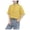 Yellow, variant on Women's Tops, Tees & Blouses Vintage Style Button Front Embroidered Round Neck Five Quarter Sleeve Solid Color Casual,Sizes S-3XL