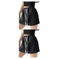 thumbnail image 2 of Qarigey Pantalones cortos femeninos Faldas Vestido Sólido Casual Cordón Mini A-line Verano Estilo coreano Color caramelo para viajes Deportes Type3 NO3, 2 of 6