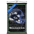 thumbnail image 3 of NFL Seattle Seahawks - Neon Helmet 23 Wall Poster with Magnetic Frame, 22.37" x 34", 3 of 5
