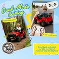 thumbnail image 3 of Xuanlur 12 Volt Ride on Toys for Toddlers w/Remote Control, Electric Ride on Truck Car w/Reflective Stickers, Front Anti-Collision Bar Design, LED Headlights, Bluetooth, 3 Speeds, Red, 3 of 8