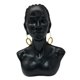 thumbnail image 3 of Estatua de mujer africana, adorno estético, retrato, estatuas, resina artesanal Pelo largo, 3 of 9