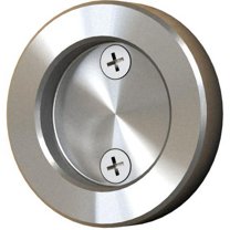 Sliding Door Round Pull, 2-1/8 Inches, Satin Stainless Steel by Stone Harbor Hardware