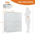 thumbnail image 4 of CONCETTA 8-Drawer Fabric Dresser Storage Chest for Bedroom, Closet, Entryway, Storage Furniture for Adults, White, 4 of 9