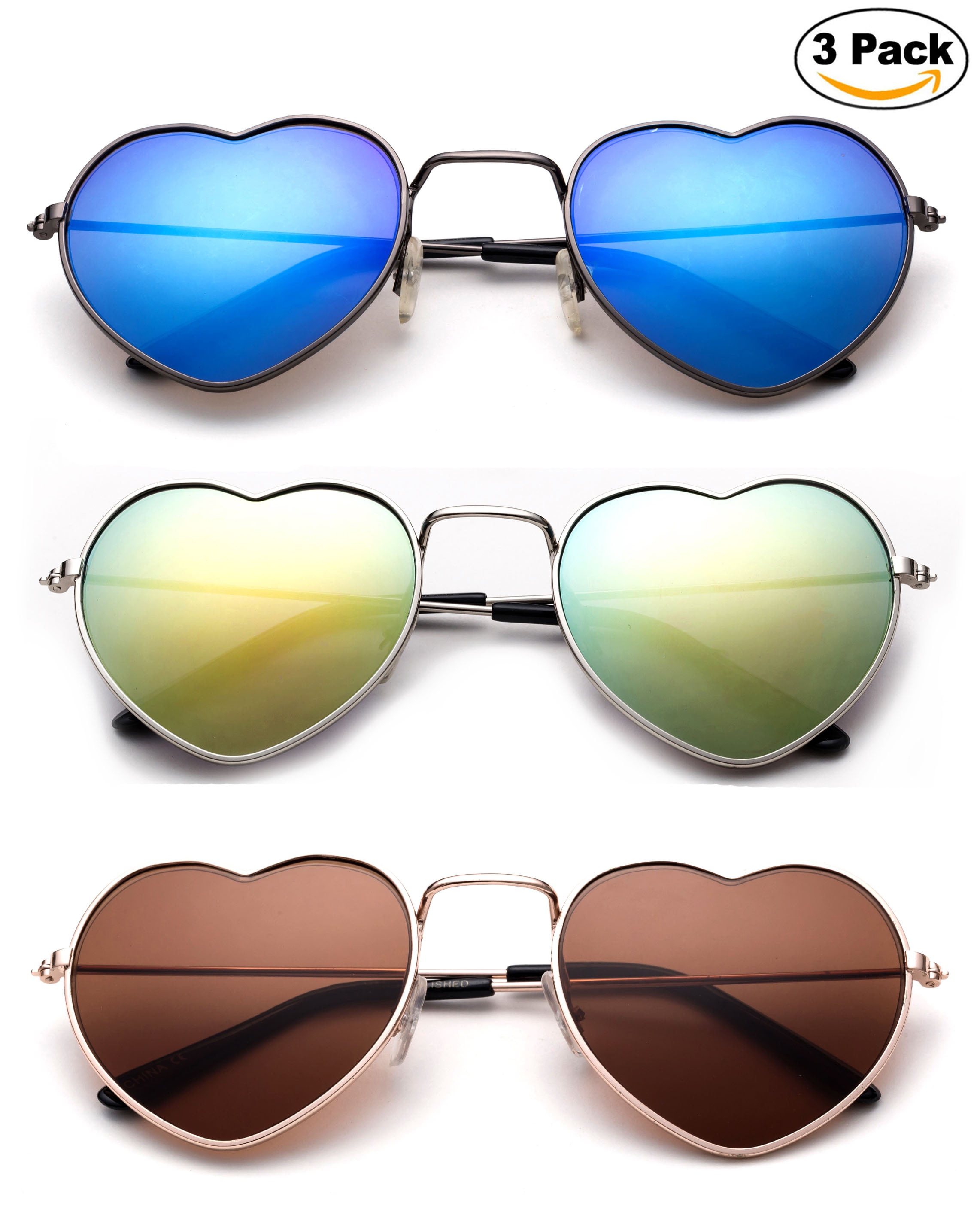 Girls Cute Heart Frame Uv Protection Sunglasses Outdoor - Temu