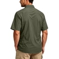 thumbnail image 4 of Short Sleeve Cargo Shirts for Men Multi Chest Pocket Lightweight UPF 50 Sun Protection Quick Dry Breathable Button Up Lapel Collar Outdoor Work Tops, 4 of 6