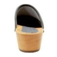 thumbnail image 5 of BJORK Maja Wood Open Back Grey Leather Clogs, 5 of 8