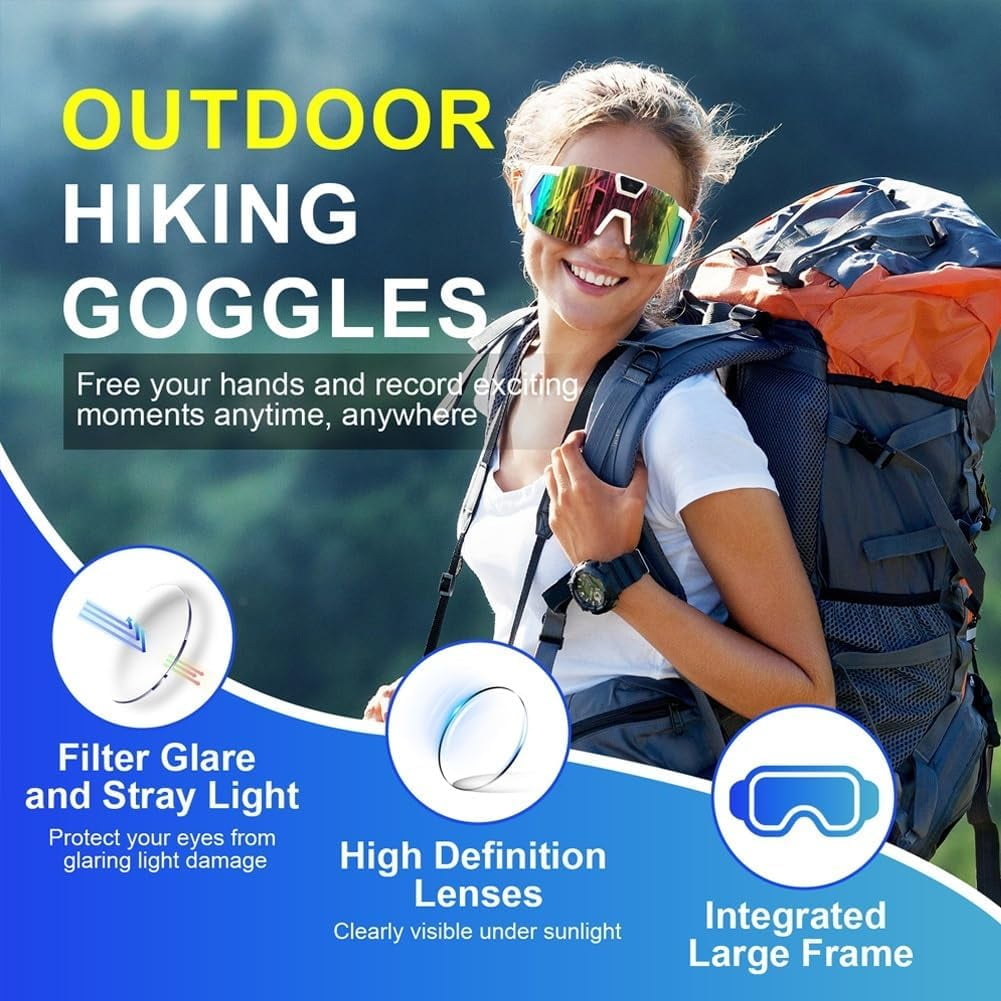 Glasses 4K Baseball Sunglasses with Camera, 2026 Upgrade Smart Camera Glasse for Men Women Sunglasses with Cameras