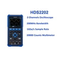 thumbnail image 2 of 2CH HDS2202S 200MHz 1GSa/s Handheld Oscilloscope Multimeter 25MHz Waveform Signal Generator 3.5inch USB Test Tool ,Professional Designed, 2 of 6