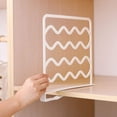 thumbnail image 2 of 1 Pack Plastic Wardrobe Nail-Free Space Saving Storage Partition, Household Cabinet Compartment Divider (White), 2 of 4