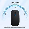 thumbnail image 4 of BAKIBO Wireless Mouse, LED Rechargeable Laptop Mouse, Portable Office Computer Mice use(BT5.2 and USB 2.4G) Dual Mode Connection, Silent, Slim, for Apple Laptop/ipad Tablet/Mac/PC, 4 of 7