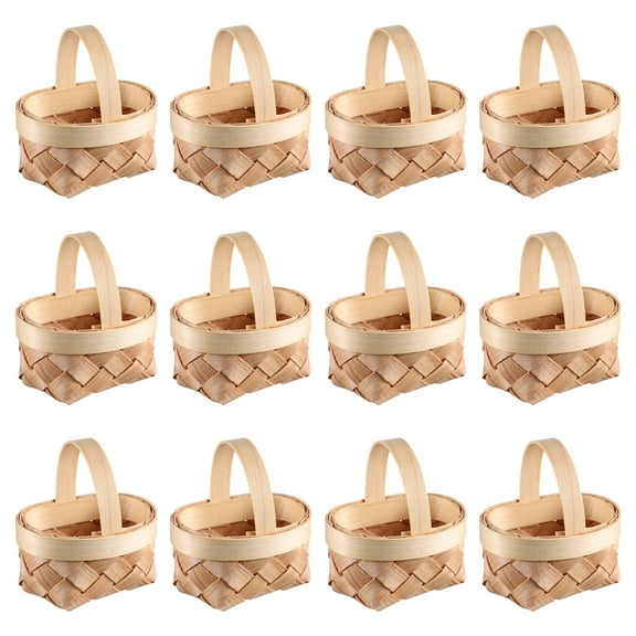YEAHIBABY Woven Baskets for Party Favors Small Woven Baskets 12Pcs