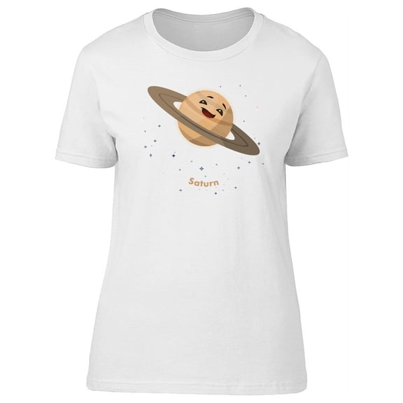 Cute Happy Saturn Planet Tee Women's -Image by Shutterstock