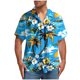 thumbnail image 2 of Blusa y camisa de manga corta con cuello vuelto para hombre, blusa informal de moda con botones y manga corta para hombre, 2 of 5