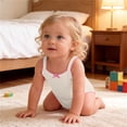 thumbnail image 5 of ShomPort Girls Sleeveless Bodysuit Cotton Tank Tops Summer Comfy Soft Undershirts 1-42 Months, 5 of 7