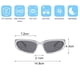 thumbnail image 2 of Gafas de sol punk de tecnología del futuro del milenio Gafas de sol retro, fabricadas en PC y resina, 2 of 5