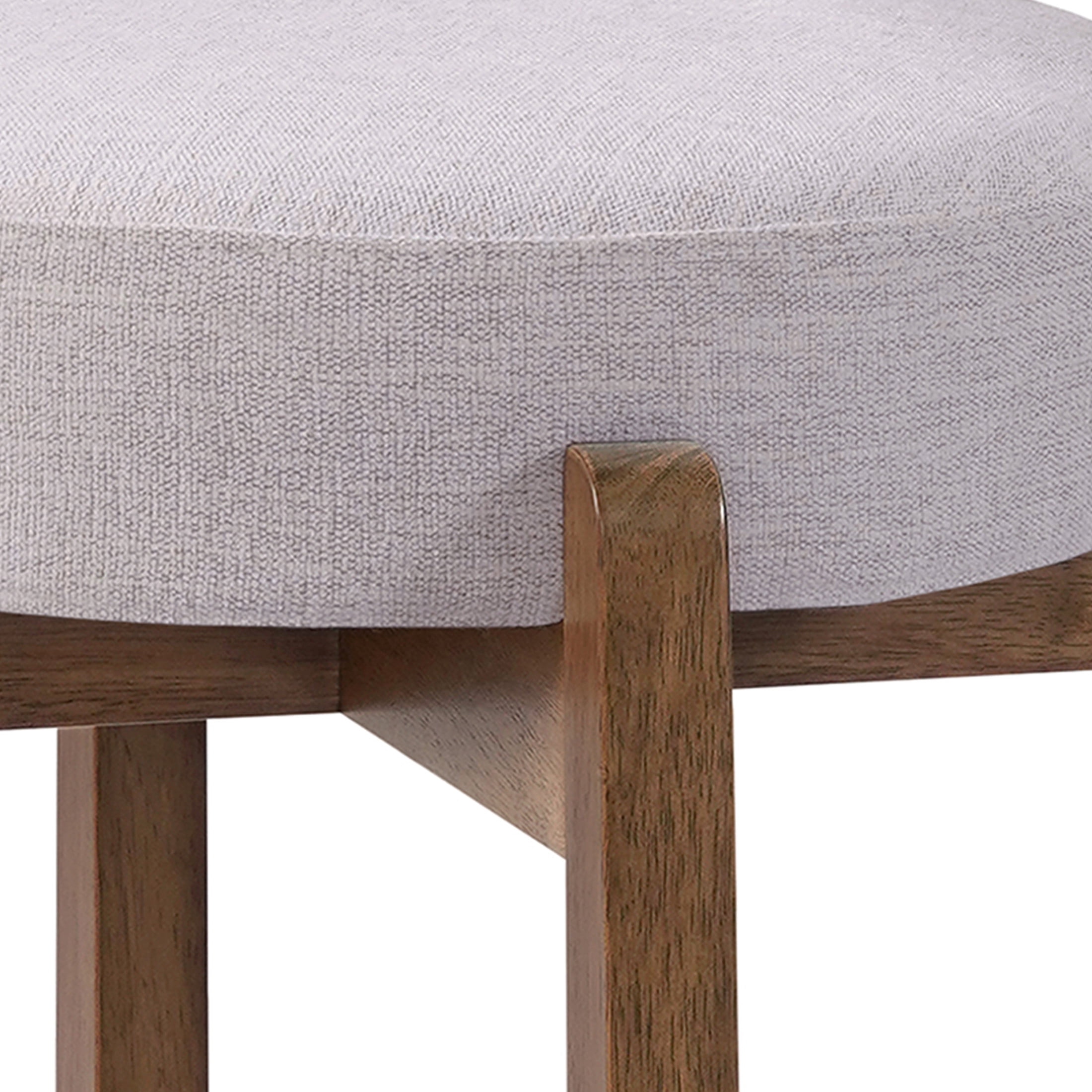 Christopher Knight Home Minimalist Wooden Counter Stools with Curved Back, Ivory Upholstery, Set of 2