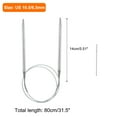 thumbnail image 2 of Uxcell Circular Knitting Needles Needles Stainless Steel for Knitting 2 Count Grey US 10.5/6.5mm x 31.5 inch (80cm), 2 of 6