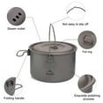 thumbnail image 4 of Camping Tableware Titanium Cookware Set Tourism Cauldron Outdoor Cooking Pot Frying Pan Picnic Kitchen Hiking Trekking 17.4CM frying pan, 4 of 6
