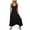 Black, variant on Oversized Buttons Suspender Jumpsuits for Women Square Neck Sleeveless Harems Pants Casual Loose Solid Rompers with Pocket Black,L