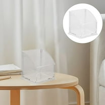 RENACLIPY Acrylic Desk Organizer Clear Plastic Storage Box Minimalist Style Office Supplies 1 Pack